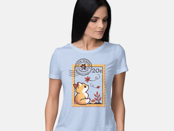 Autumn Fox Postage Stamp