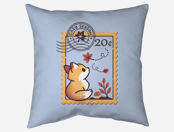 Autumn Fox Postage Stamp