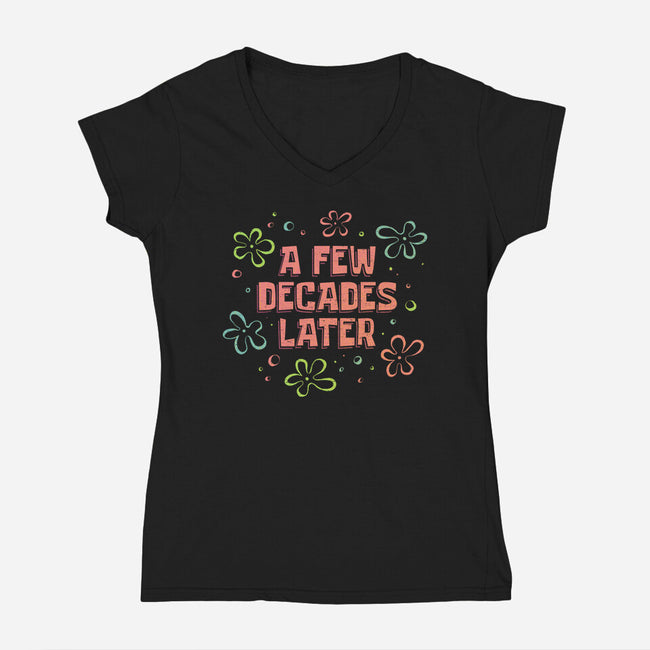 A Few Decades Later-Womens-V-Neck-Tee-kg07
