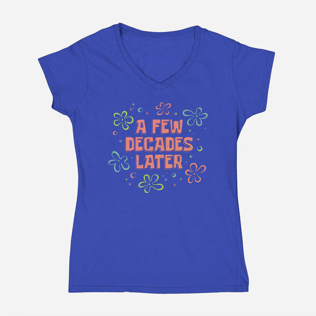 A Few Decades Later-Womens-V-Neck-Tee-kg07