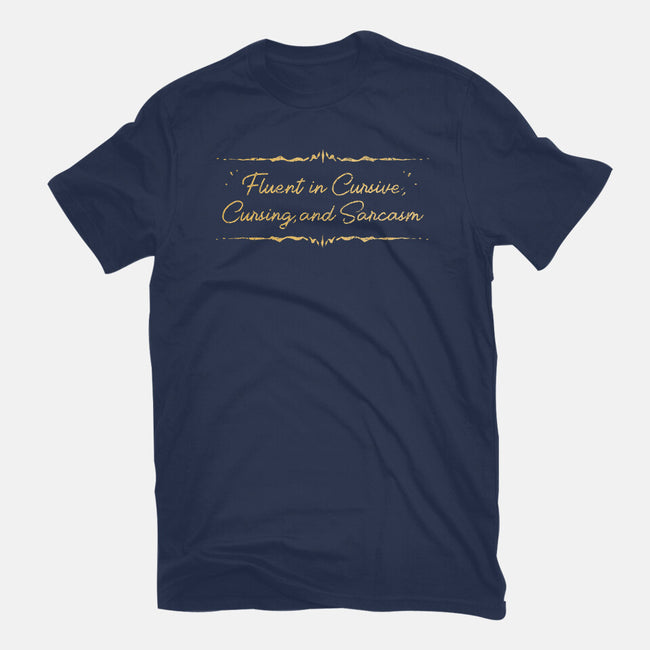 Fluent In Cursive-Mens-Basic-Tee-kg07