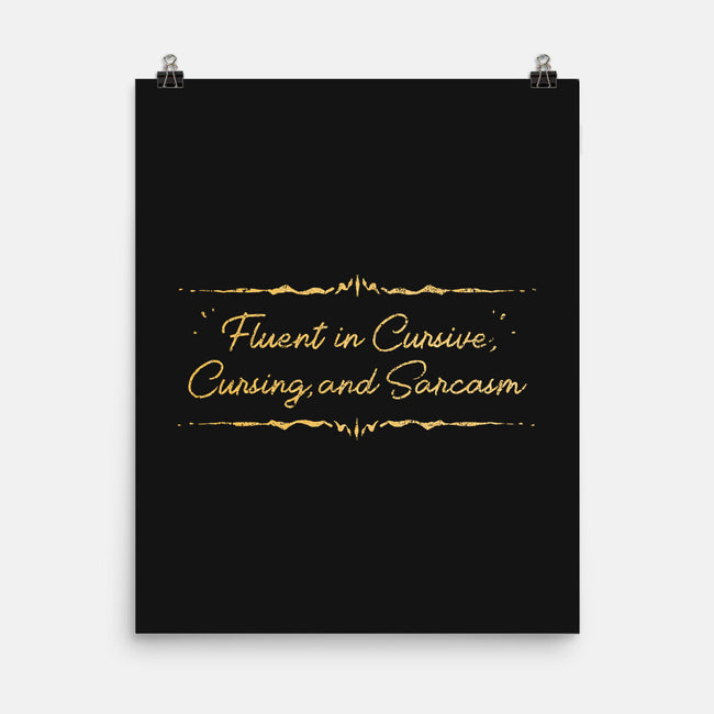 Fluent In Cursive-None-Matte-Poster-kg07