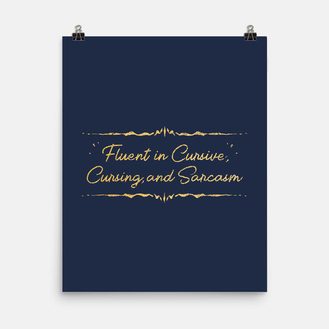 Fluent In Cursive-None-Matte-Poster-kg07