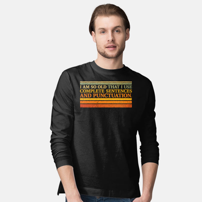 Complete Sentences And Punctuation-Mens-Long Sleeved-Tee-kg07