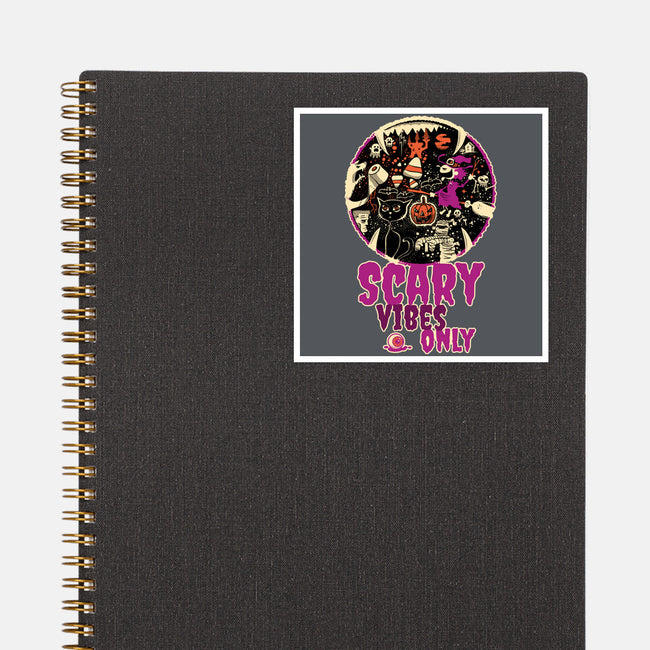 Scary Vibes Only Please-None-Glossy-Sticker-imisko