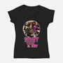 Scary Vibes Only Please-Womens-V-Neck-Tee-imisko