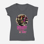Scary Vibes Only Please-Womens-V-Neck-Tee-imisko