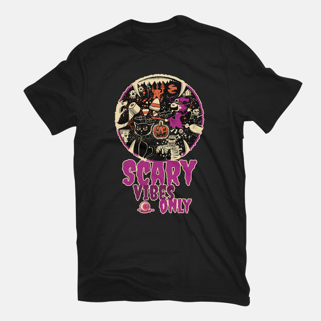 Scary Vibes Only Please-Womens-Fitted-Tee-imisko