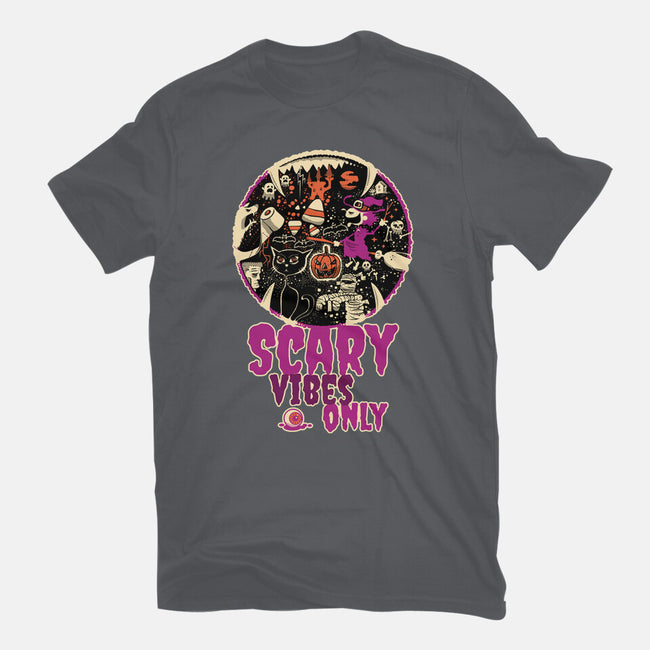 Scary Vibes Only Please-Womens-Fitted-Tee-imisko