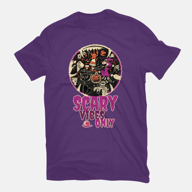 Scary Vibes Only Please-Womens-Fitted-Tee-imisko