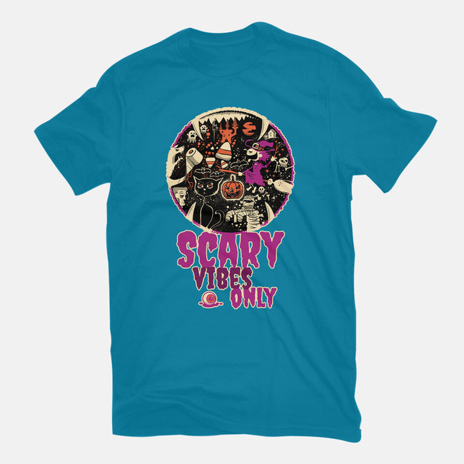 Scary Vibes Only Please-Womens-Fitted-Tee-imisko