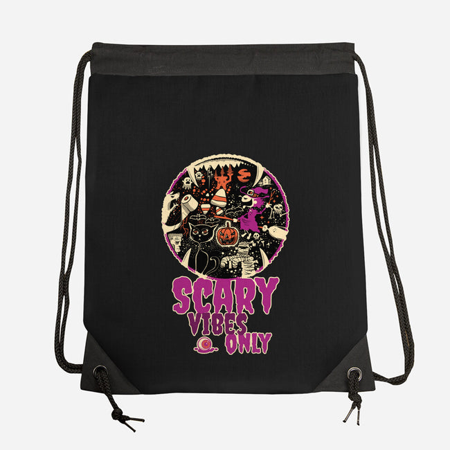 Scary Vibes Only Please-None-Drawstring-Bag-imisko