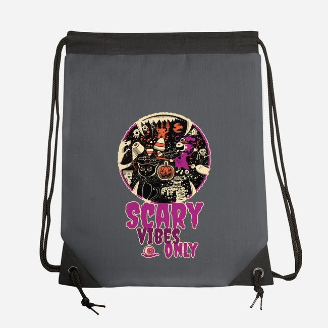 Scary Vibes Only Please-None-Drawstring-Bag-imisko