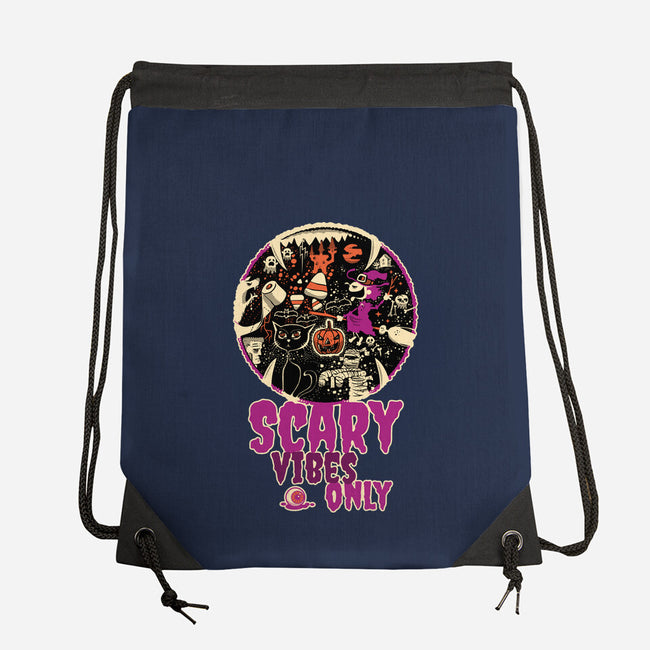Scary Vibes Only Please-None-Drawstring-Bag-imisko