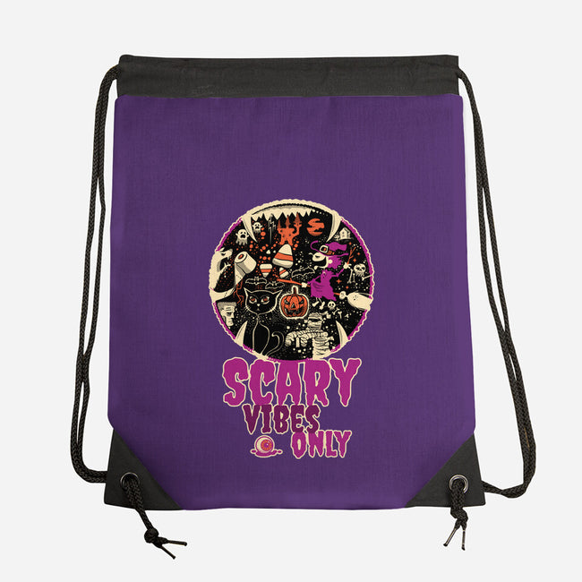 Scary Vibes Only Please-None-Drawstring-Bag-imisko