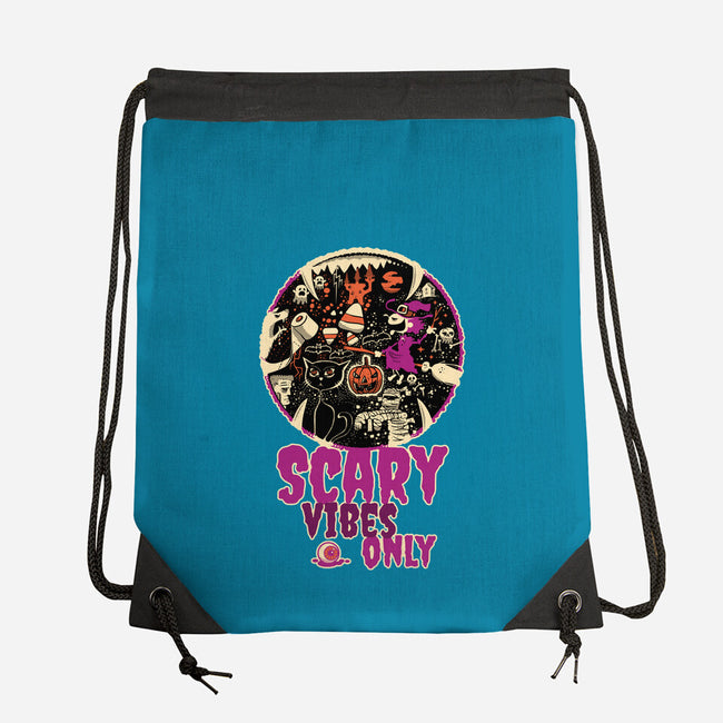 Scary Vibes Only Please-None-Drawstring-Bag-imisko