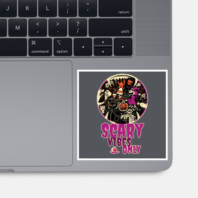 Scary Vibes Only Please-None-Glossy-Sticker-imisko
