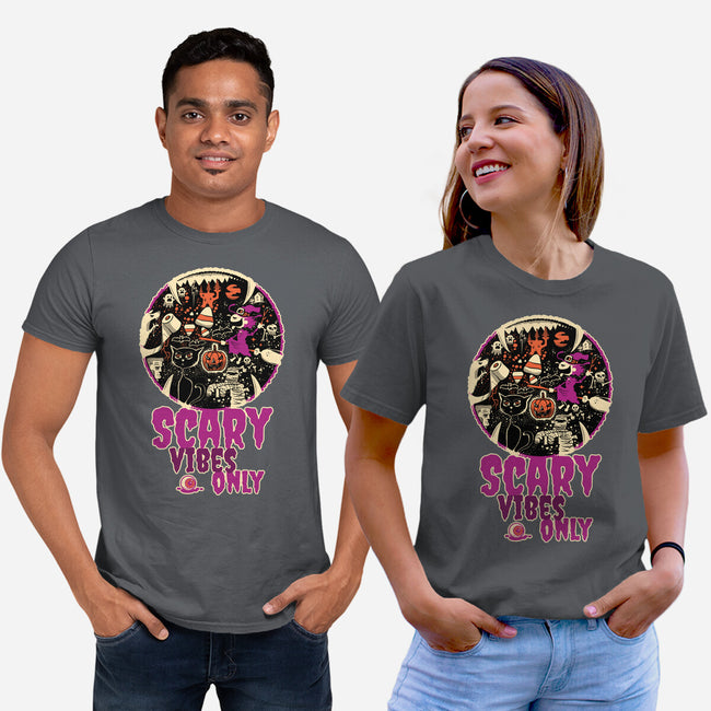 Scary Vibes Only Please-Unisex-Basic-Tee-imisko