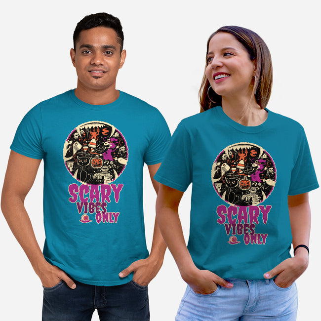 Scary Vibes Only Please-Unisex-Basic-Tee-imisko