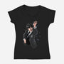 Chef Wednesday-Womens-V-Neck-Tee-zascanauta