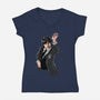 Chef Wednesday-Womens-V-Neck-Tee-zascanauta