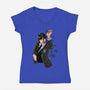 Chef Wednesday-Womens-V-Neck-Tee-zascanauta