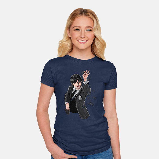 Chef Wednesday-Womens-Fitted-Tee-zascanauta