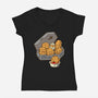 Monster Nuggets-Womens-V-Neck-Tee-Boggs Nicolas