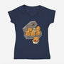 Monster Nuggets-Womens-V-Neck-Tee-Boggs Nicolas