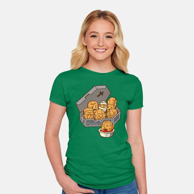 Monster Nuggets-Womens-Fitted-Tee-Boggs Nicolas