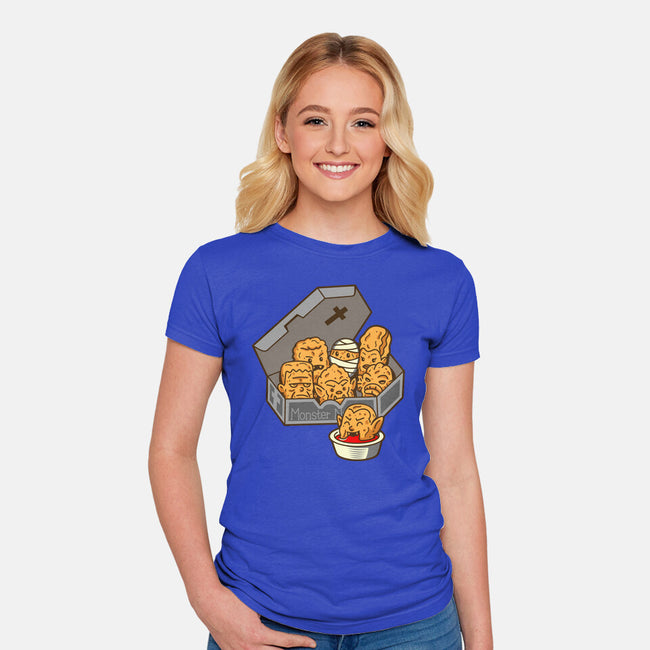 Monster Nuggets-Womens-Fitted-Tee-Boggs Nicolas