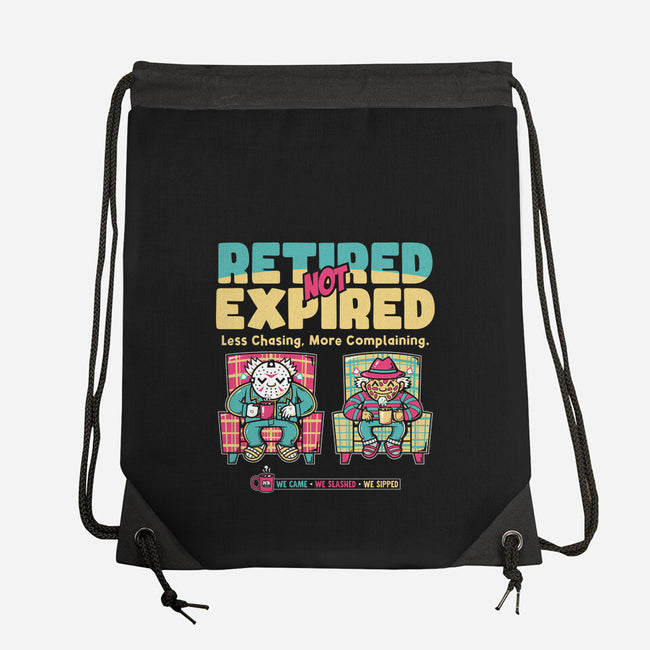 Retired Not Expired-None-Drawstring-Bag-krisren28
