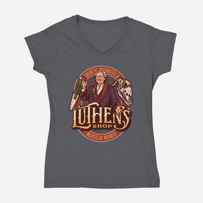 Luthen's Shop-Womens-V-Neck-Tee-Wheels