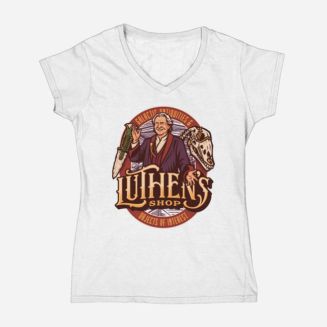 Luthen's Shop-Womens-V-Neck-Tee-Wheels