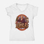 Luthen's Shop-Womens-V-Neck-Tee-Wheels