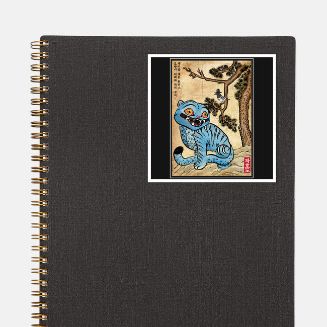 The Tiger And The Magpie-None-Glossy-Sticker-DrMonekers