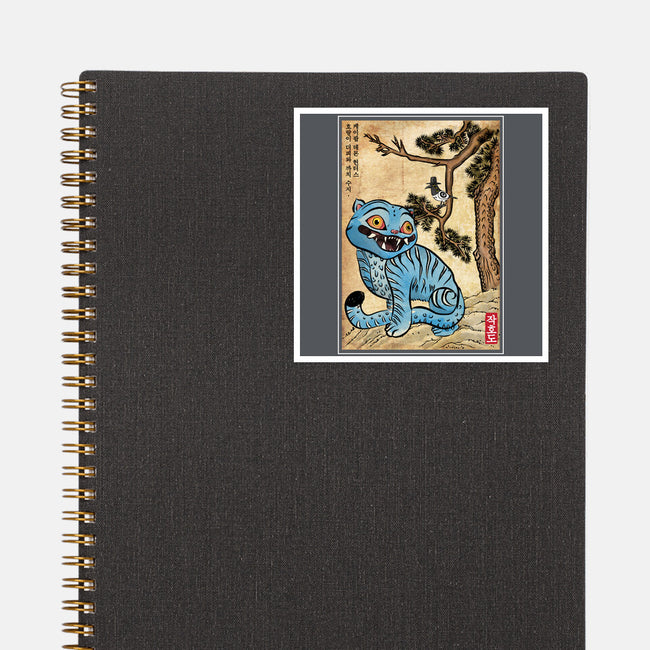 The Tiger And The Magpie-None-Glossy-Sticker-DrMonekers