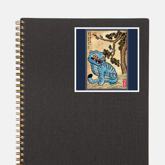 The Tiger And The Magpie-None-Glossy-Sticker-DrMonekers