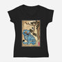 The Tiger And The Magpie-Womens-V-Neck-Tee-DrMonekers