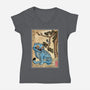 The Tiger And The Magpie-Womens-V-Neck-Tee-DrMonekers