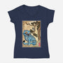 The Tiger And The Magpie-Womens-V-Neck-Tee-DrMonekers