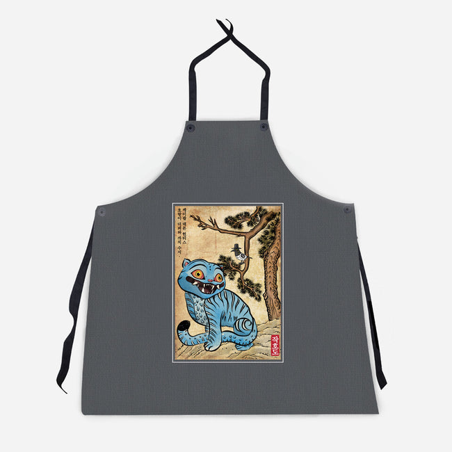 The Tiger And The Magpie-Unisex-Kitchen-Apron-DrMonekers