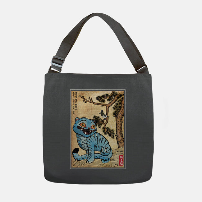 The Tiger And The Magpie-None-Adjustable Tote-Bag-DrMonekers