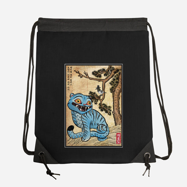 The Tiger And The Magpie-None-Drawstring-Bag-DrMonekers