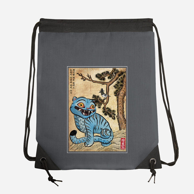 The Tiger And The Magpie-None-Drawstring-Bag-DrMonekers