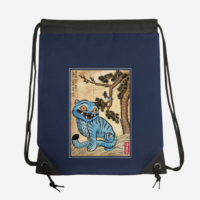 The Tiger And The Magpie-None-Drawstring-Bag-DrMonekers