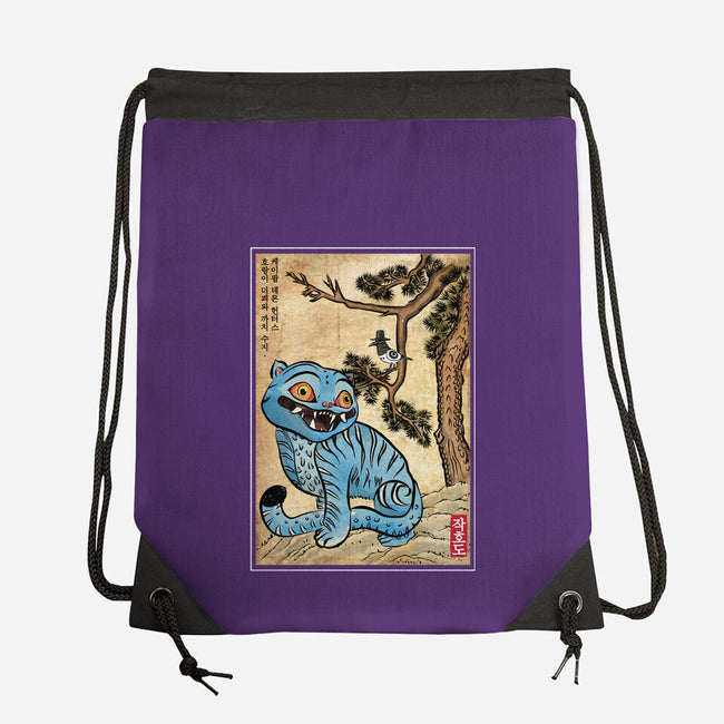 The Tiger And The Magpie-None-Drawstring-Bag-DrMonekers