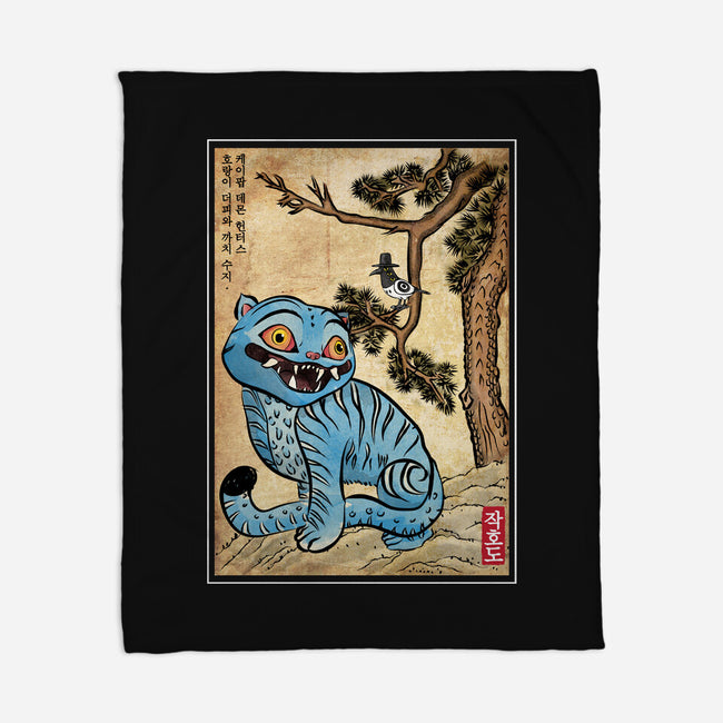 The Tiger And The Magpie-None-Fleece-Blanket-DrMonekers