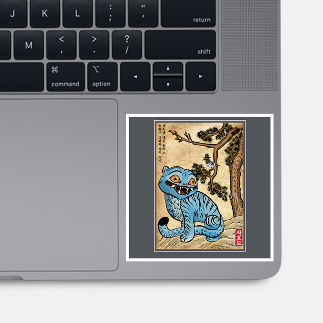 The Tiger And The Magpie-None-Glossy-Sticker-DrMonekers