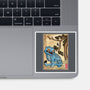 The Tiger And The Magpie-None-Glossy-Sticker-DrMonekers